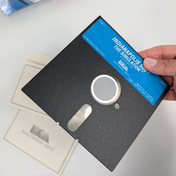 Vintage 1989 IBM Indianapolis 500 Simulator Game 5.25" Floppy Disks Untested - Picture 10 of 10